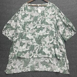 Cato Shirt Size 26/28W Womens Floral Paisley Boho Blouse Top Career Work